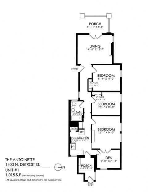 1400 North Detroit Street Studio-2 Beds Apartment for Rent - Photo Gallery 19